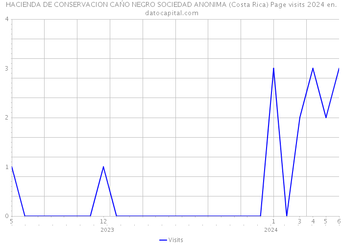 HACIENDA DE CONSERVACION CAŃO NEGRO SOCIEDAD ANONIMA (Costa Rica) Page visits 2024 