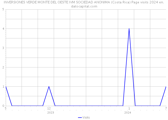 INVERSIONES VERDE MONTE DEL OESTE IVM SOCIEDAD ANONIMA (Costa Rica) Page visits 2024 