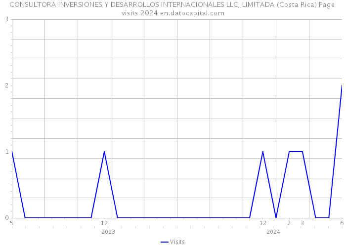 CONSULTORA INVERSIONES Y DESARROLLOS INTERNACIONALES LLC, LIMITADA (Costa Rica) Page visits 2024 
