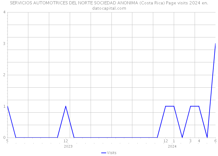 SERVICIOS AUTOMOTRICES DEL NORTE SOCIEDAD ANONIMA (Costa Rica) Page visits 2024 