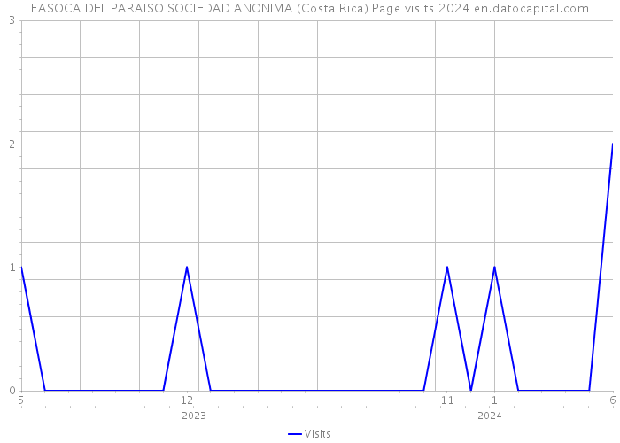 FASOCA DEL PARAISO SOCIEDAD ANONIMA (Costa Rica) Page visits 2024 