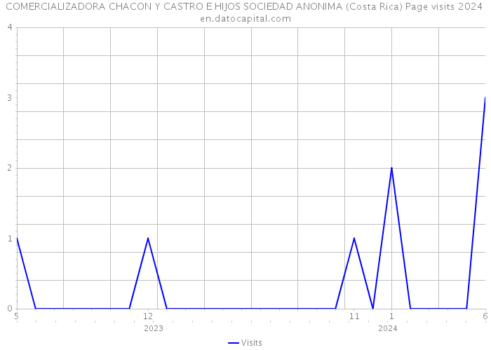 COMERCIALIZADORA CHACON Y CASTRO E HIJOS SOCIEDAD ANONIMA (Costa Rica) Page visits 2024 