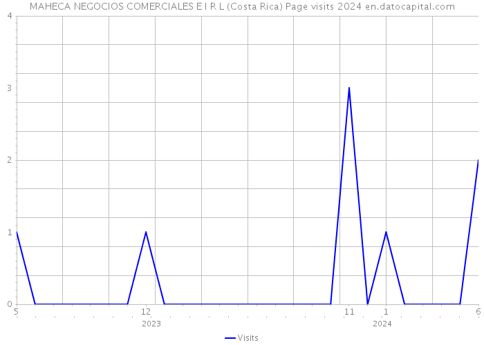 MAHECA NEGOCIOS COMERCIALES E I R L (Costa Rica) Page visits 2024 