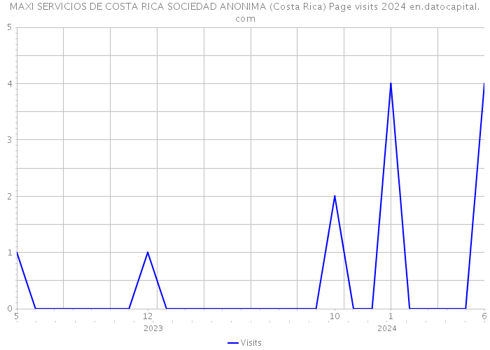 MAXI SERVICIOS DE COSTA RICA SOCIEDAD ANONIMA (Costa Rica) Page visits 2024 