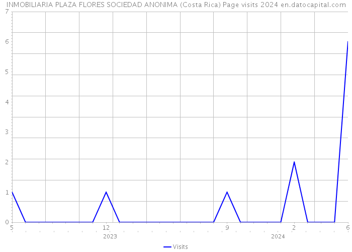 INMOBILIARIA PLAZA FLORES SOCIEDAD ANONIMA (Costa Rica) Page visits 2024 