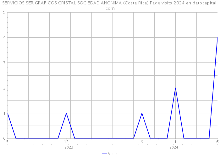 SERVICIOS SERIGRAFICOS CRISTAL SOCIEDAD ANONIMA (Costa Rica) Page visits 2024 