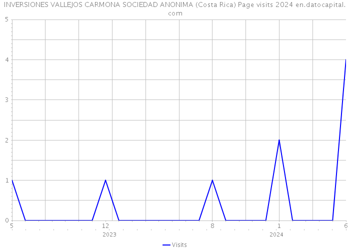 INVERSIONES VALLEJOS CARMONA SOCIEDAD ANONIMA (Costa Rica) Page visits 2024 