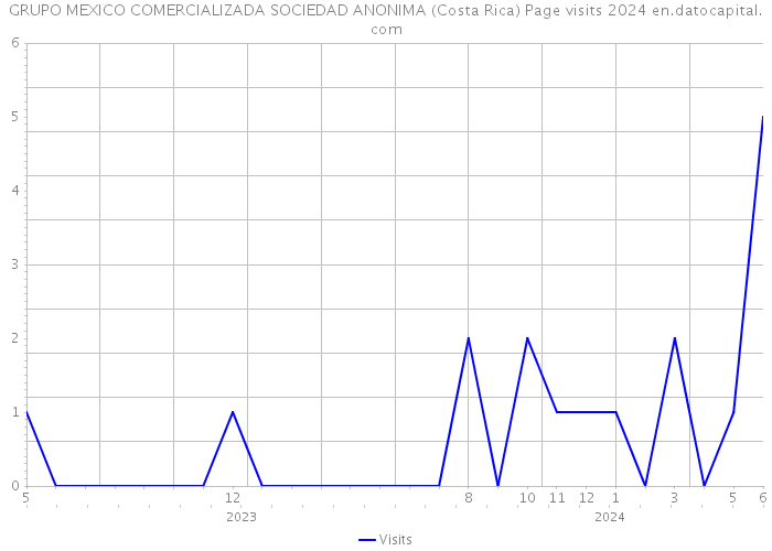 GRUPO MEXICO COMERCIALIZADA SOCIEDAD ANONIMA (Costa Rica) Page visits 2024 