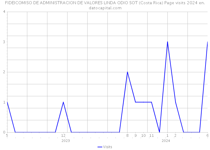 FIDEICOMISO DE ADMINISTRACION DE VALORES LINDA ODIO SOT (Costa Rica) Page visits 2024 