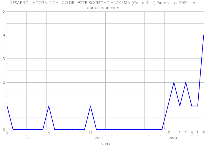 DESARROLLADORA INDALICO DEL ESTE SOCIEDAD ANONIMA (Costa Rica) Page visits 2024 