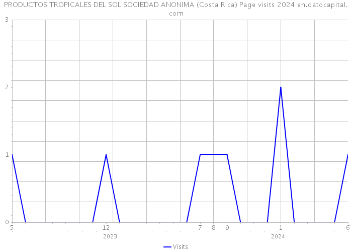 PRODUCTOS TROPICALES DEL SOL SOCIEDAD ANONIMA (Costa Rica) Page visits 2024 