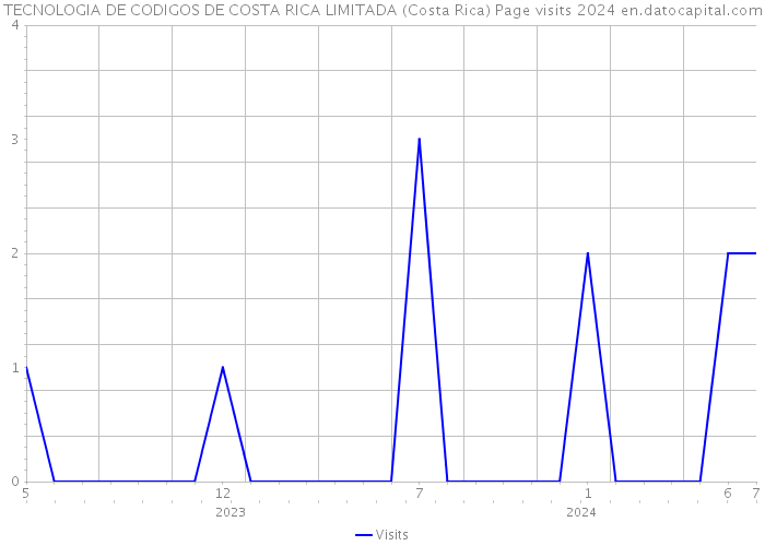 TECNOLOGIA DE CODIGOS DE COSTA RICA LIMITADA (Costa Rica) Page visits 2024 