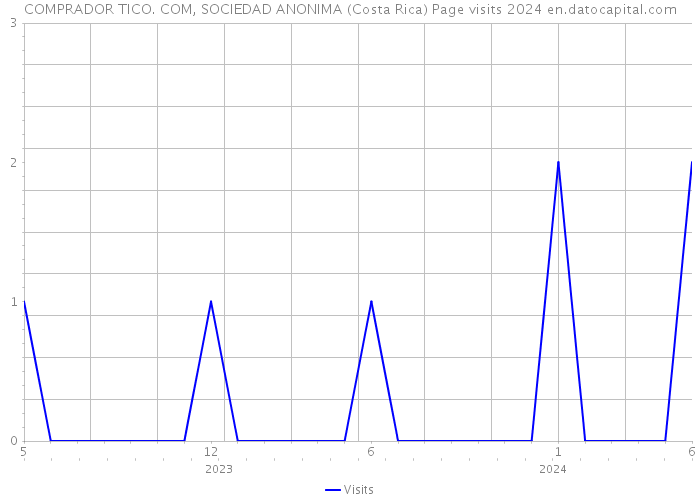 COMPRADOR TICO. COM, SOCIEDAD ANONIMA (Costa Rica) Page visits 2024 