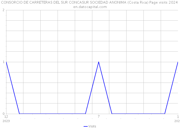 CONSORCIO DE CARRETERAS DEL SUR CONCASUR SOCIEDAD ANONIMA (Costa Rica) Page visits 2024 