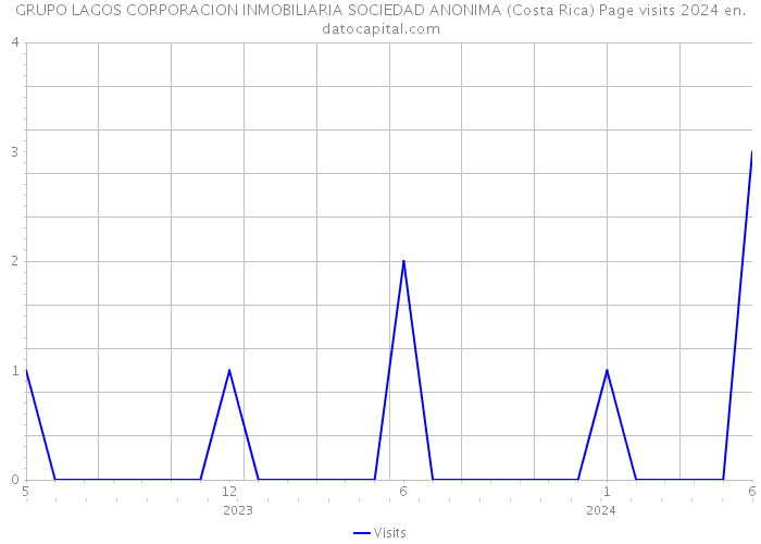 GRUPO LAGOS CORPORACION INMOBILIARIA SOCIEDAD ANONIMA (Costa Rica) Page visits 2024 