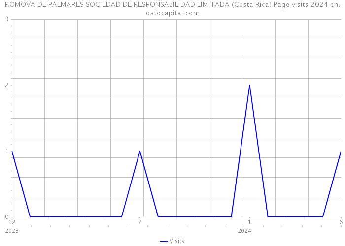 ROMOVA DE PALMARES SOCIEDAD DE RESPONSABILIDAD LIMITADA (Costa Rica) Page visits 2024 