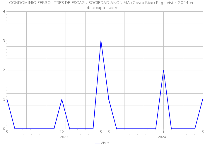 CONDOMINIO FERROL TRES DE ESCAZU SOCIEDAD ANONIMA (Costa Rica) Page visits 2024 