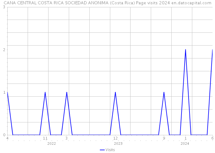 CANA CENTRAL COSTA RICA SOCIEDAD ANONIMA (Costa Rica) Page visits 2024 