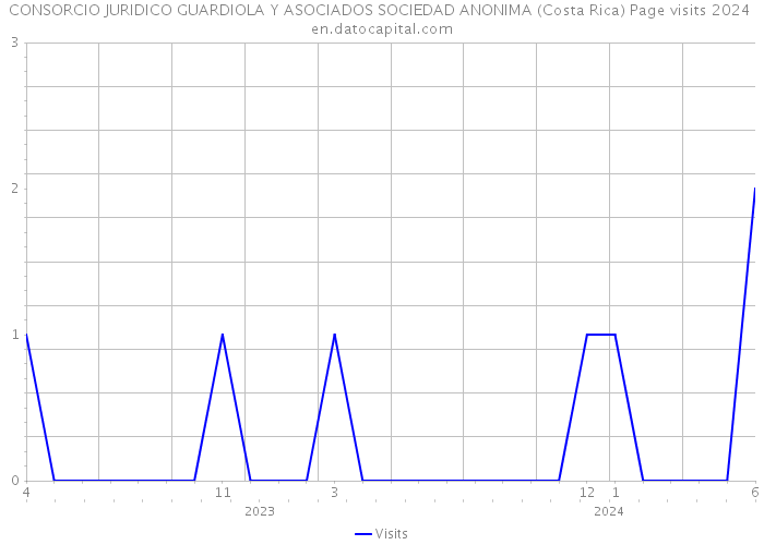 CONSORCIO JURIDICO GUARDIOLA Y ASOCIADOS SOCIEDAD ANONIMA (Costa Rica) Page visits 2024 