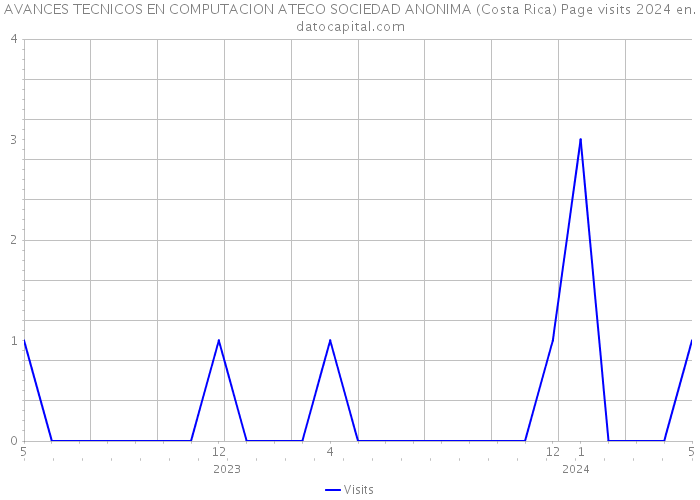 AVANCES TECNICOS EN COMPUTACION ATECO SOCIEDAD ANONIMA (Costa Rica) Page visits 2024 