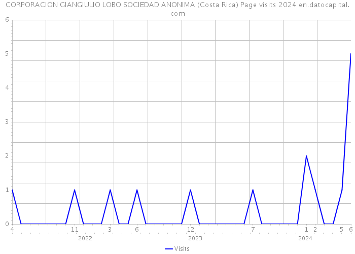CORPORACION GIANGIULIO LOBO SOCIEDAD ANONIMA (Costa Rica) Page visits 2024 