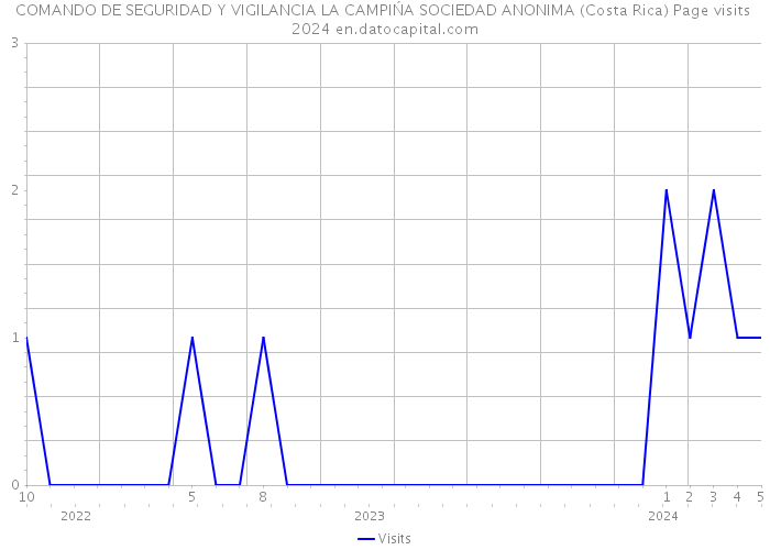 COMANDO DE SEGURIDAD Y VIGILANCIA LA CAMPIŃA SOCIEDAD ANONIMA (Costa Rica) Page visits 2024 