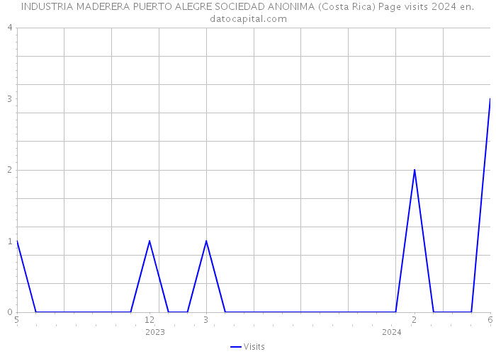 INDUSTRIA MADERERA PUERTO ALEGRE SOCIEDAD ANONIMA (Costa Rica) Page visits 2024 