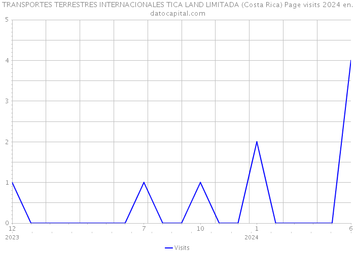 TRANSPORTES TERRESTRES INTERNACIONALES TICA LAND LIMITADA (Costa Rica) Page visits 2024 