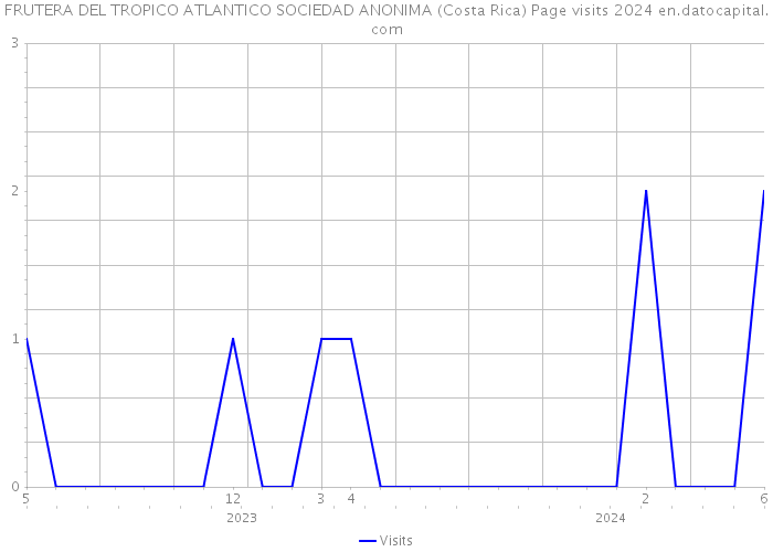 FRUTERA DEL TROPICO ATLANTICO SOCIEDAD ANONIMA (Costa Rica) Page visits 2024 