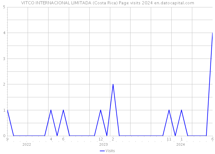 VITCO INTERNACIONAL LIMITADA (Costa Rica) Page visits 2024 