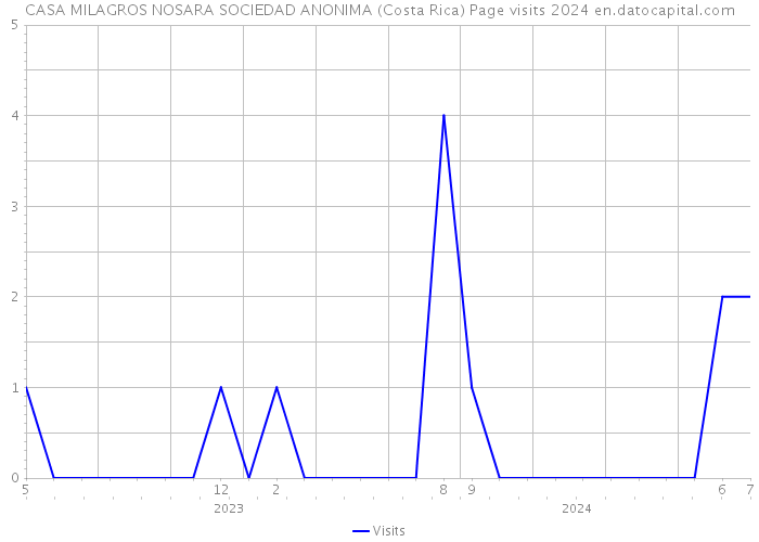 CASA MILAGROS NOSARA SOCIEDAD ANONIMA (Costa Rica) Page visits 2024 