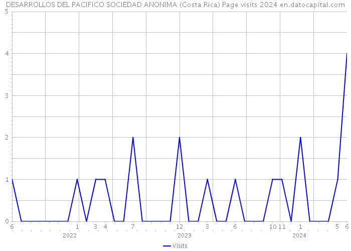 DESARROLLOS DEL PACIFICO SOCIEDAD ANONIMA (Costa Rica) Page visits 2024 