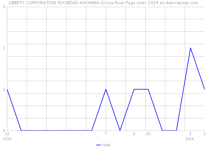 LIBERTY CORPORATION SOCIEDAD ANONIMA (Costa Rica) Page visits 2024 