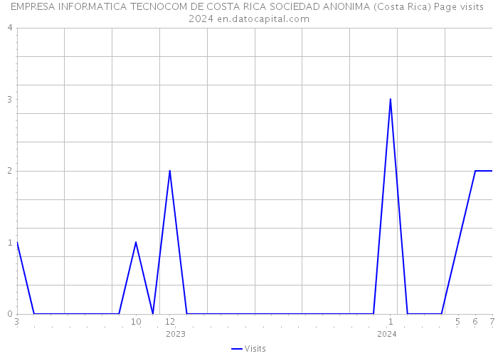 EMPRESA INFORMATICA TECNOCOM DE COSTA RICA SOCIEDAD ANONIMA (Costa Rica) Page visits 2024 