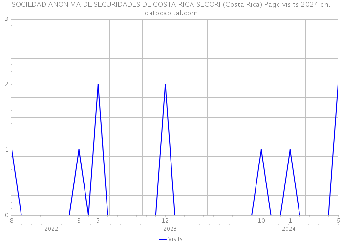 SOCIEDAD ANONIMA DE SEGURIDADES DE COSTA RICA SECORI (Costa Rica) Page visits 2024 