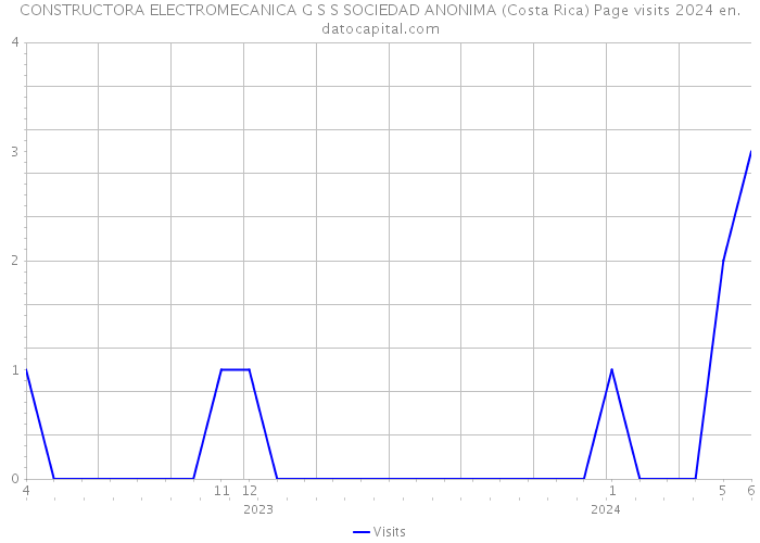 CONSTRUCTORA ELECTROMECANICA G S S SOCIEDAD ANONIMA (Costa Rica) Page visits 2024 