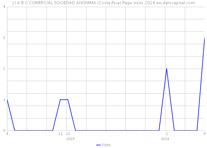 J I A B G COMERCIAL SOCIEDAD ANONIMA (Costa Rica) Page visits 2024 