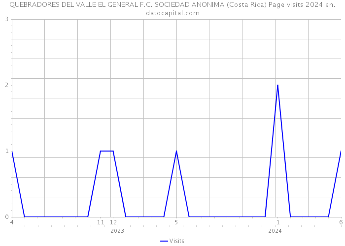 QUEBRADORES DEL VALLE EL GENERAL F.C. SOCIEDAD ANONIMA (Costa Rica) Page visits 2024 