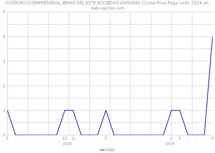 CONSORCIO EMPRESARIAL JEMAK DEL ESTE SOCIEDAD ANONIMA (Costa Rica) Page visits 2024 