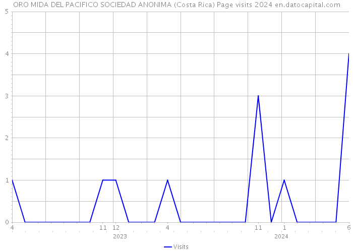 ORO MIDA DEL PACIFICO SOCIEDAD ANONIMA (Costa Rica) Page visits 2024 