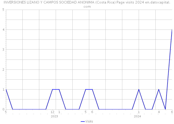 INVERSIONES LIZANO Y CAMPOS SOCIEDAD ANONIMA (Costa Rica) Page visits 2024 