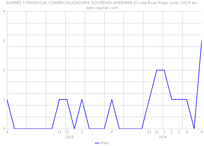 SUAREZ Y PANIAGUA COMERCIALIZADORA SOCIEDAD ANONIMA (Costa Rica) Page visits 2024 