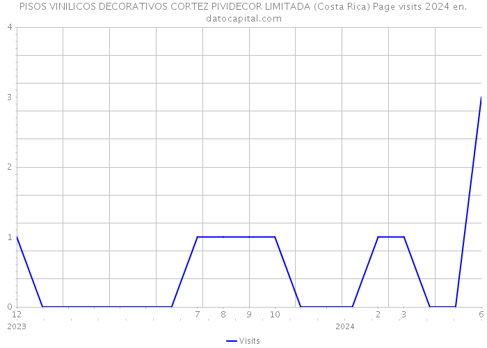 PISOS VINILICOS DECORATIVOS CORTEZ PIVIDECOR LIMITADA (Costa Rica) Page visits 2024 