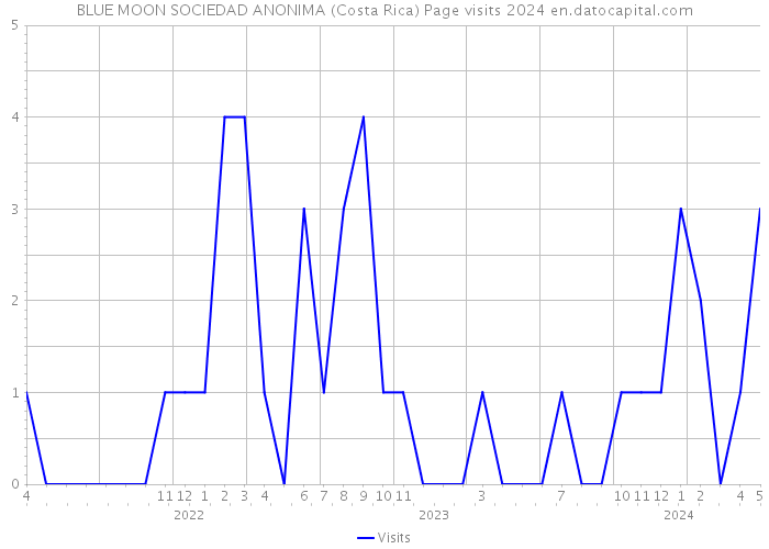 BLUE MOON SOCIEDAD ANONIMA (Costa Rica) Page visits 2024 