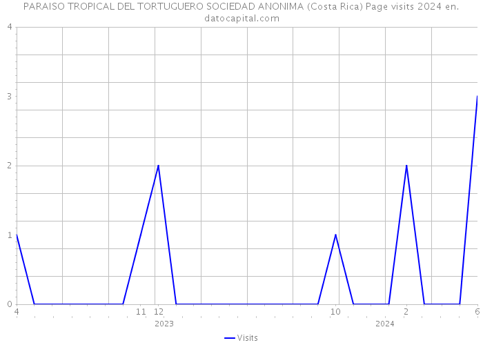 PARAISO TROPICAL DEL TORTUGUERO SOCIEDAD ANONIMA (Costa Rica) Page visits 2024 