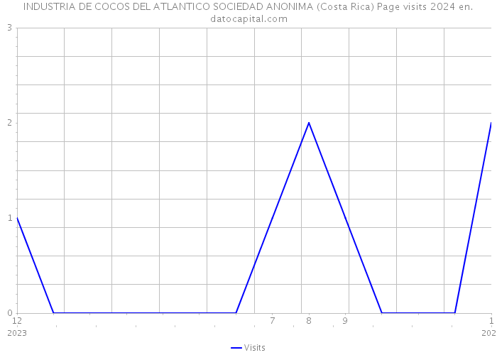 INDUSTRIA DE COCOS DEL ATLANTICO SOCIEDAD ANONIMA (Costa Rica) Page visits 2024 