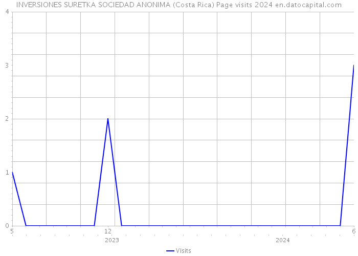 INVERSIONES SURETKA SOCIEDAD ANONIMA (Costa Rica) Page visits 2024 