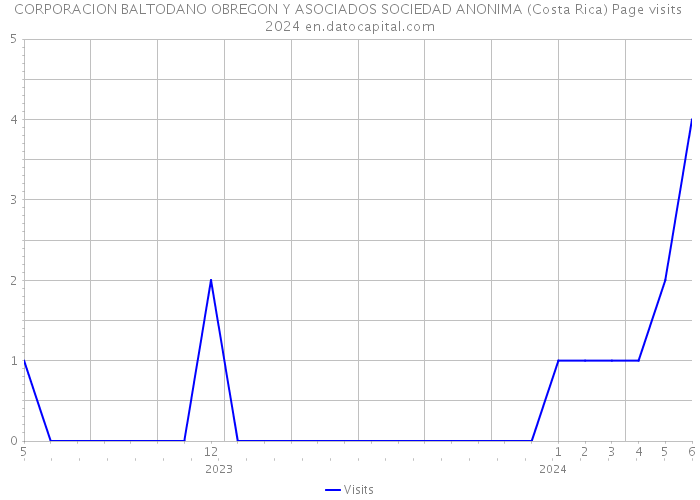 CORPORACION BALTODANO OBREGON Y ASOCIADOS SOCIEDAD ANONIMA (Costa Rica) Page visits 2024 
