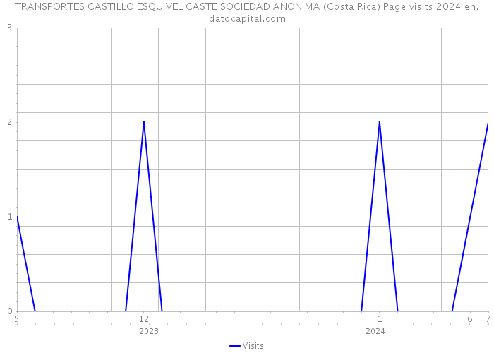 TRANSPORTES CASTILLO ESQUIVEL CASTE SOCIEDAD ANONIMA (Costa Rica) Page visits 2024 