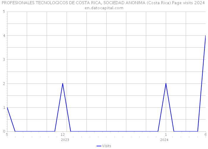 PROFESIONALES TECNOLOGICOS DE COSTA RICA, SOCIEDAD ANONIMA (Costa Rica) Page visits 2024 